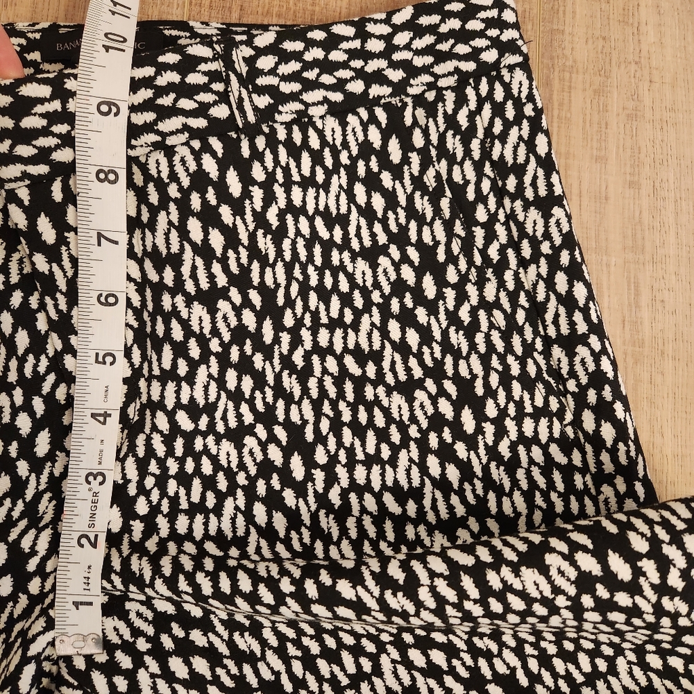 NWT Banana Republic Women's 10 Black & White Slim Dot Print Dress Pants Classic - Picture 10 of 11
